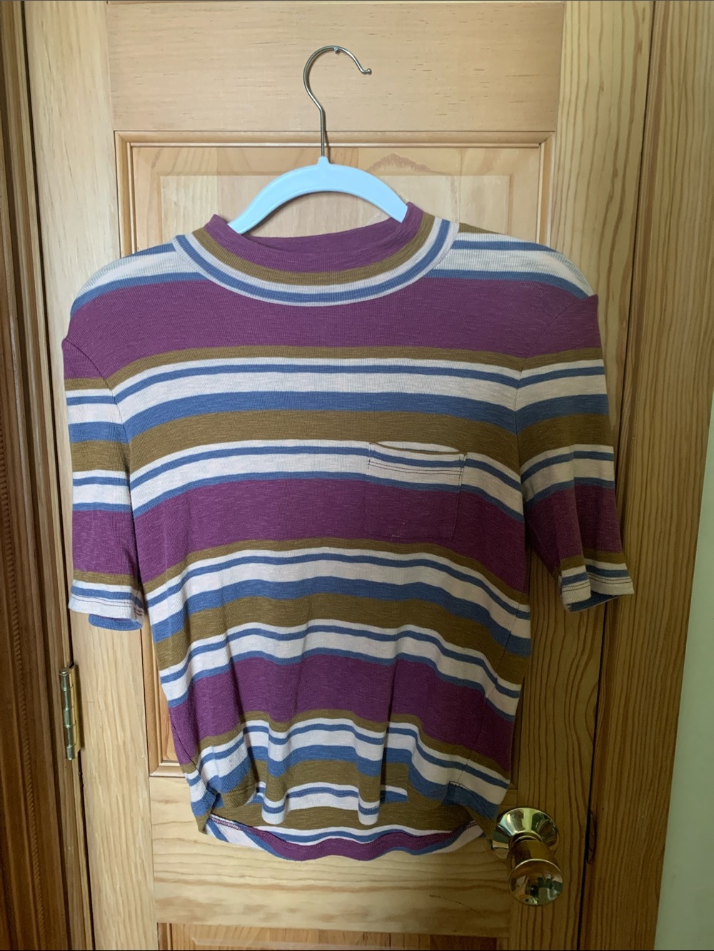 ☁️ Madewell Cotton Blend Stripe Mockneck ☁️